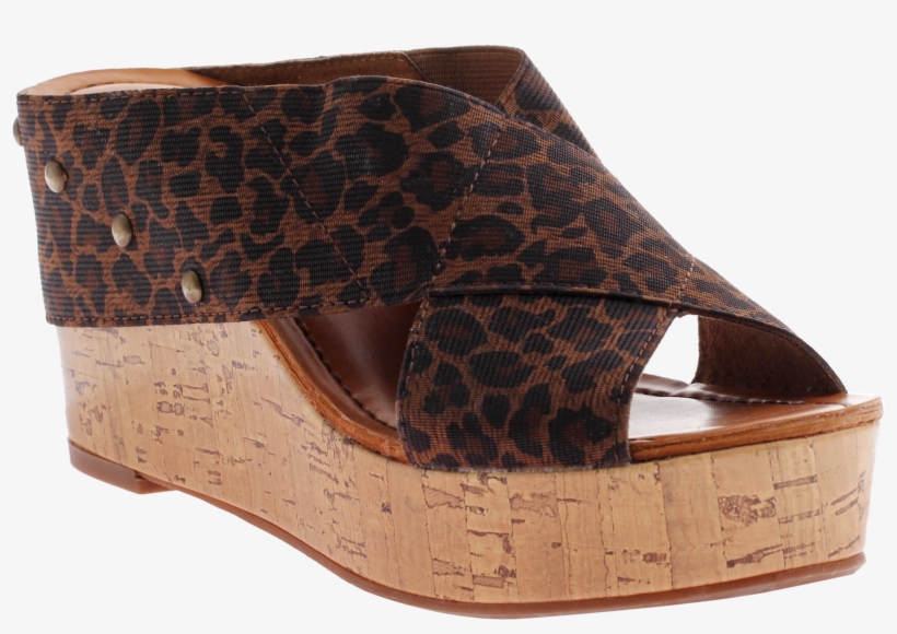 Madeline, Adonis, Leopard, Slide On Fabric Wedge With, transparent png #605567