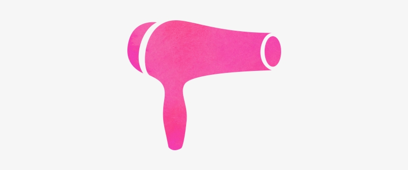 Hair And Blow Out Services - Pink Blow Dryer Clipart, transparent png #605849