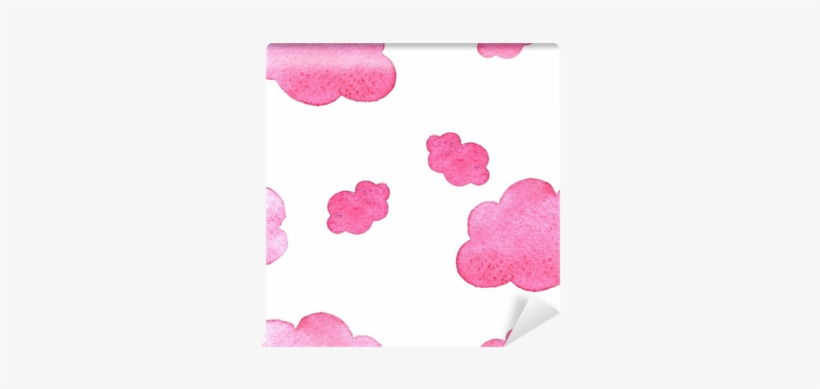 Pink Watercolor Clouds Background - Watercolor Cloud Png Pink, transparent png #606073