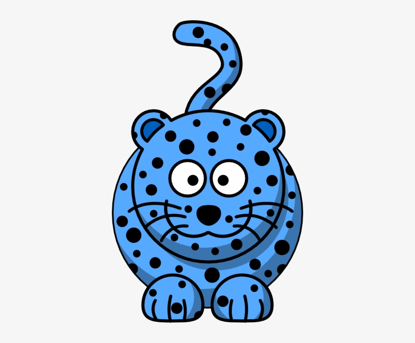 Png Royalty Free Download Blue Clip Art At Clker Com - Cartoon Leopard, transparent png #606129