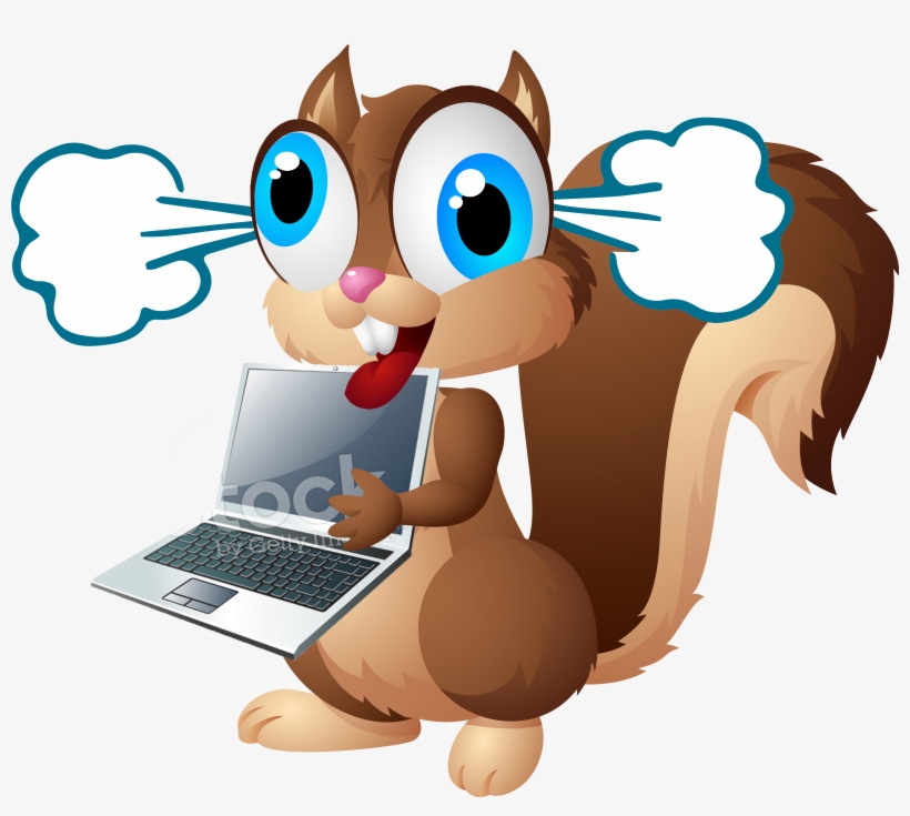 Display Crazy Squirrel Laptopsteam - Cartoon Squirrel, transparent png #606287