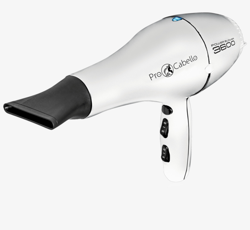 Procabello Power Blower 3600 Hair Dryer - Procabello Professional Hair Blow Dryer (white), transparent png #606289