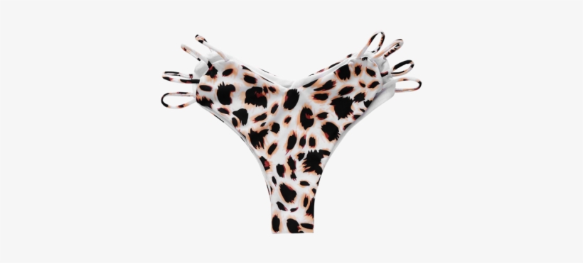 Leopard Print Heart Pattern Bikini Briefs - Bas De Maillots De Bain Femme Élégant Halter Coeur, transparent png #606305