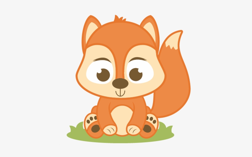 Red Squirrel Clipart Baby Squirrel - Baby Fox Clipart Png, transparent png #606416