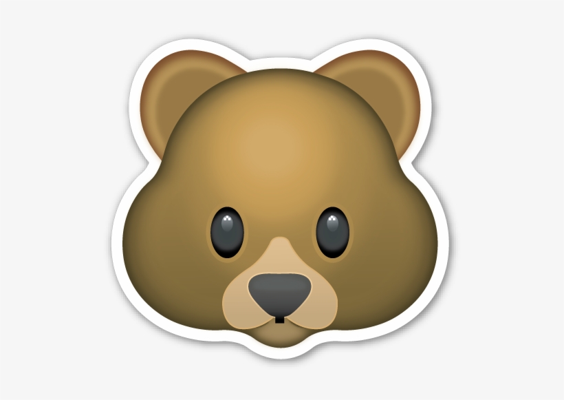 Bear Face - Bear Face Emoji T-shirt, transparent png #606563