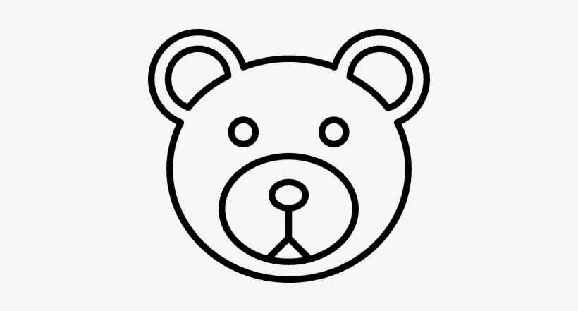 Teddy Bear Face Outline - Teddy Bear Head Drawing, transparent png #606826