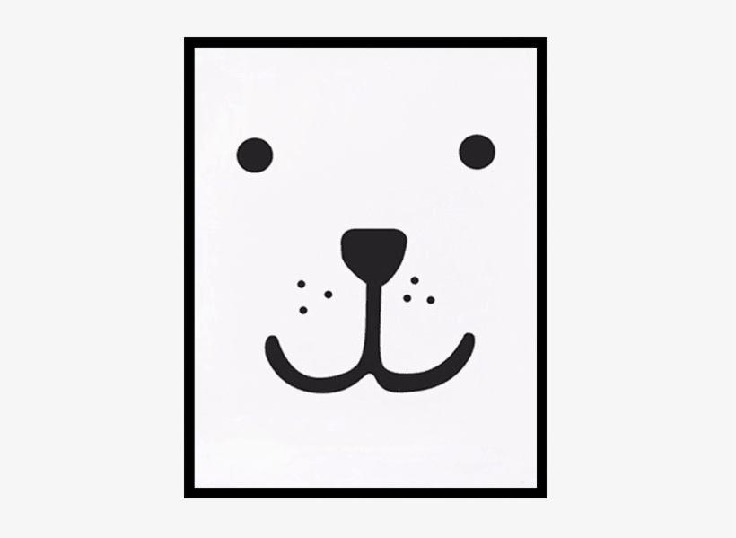 Petite Bello Wall Print 20cm * 25cm Bear Face Wall - Printing, transparent png #606949