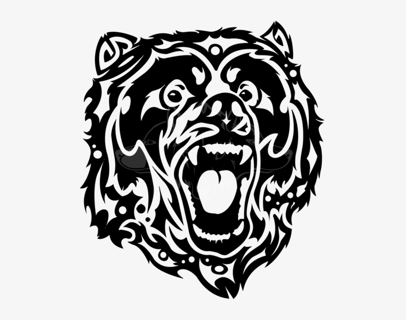 Clip Black And White Stock Commission Tribal Bear By, transparent png #607056