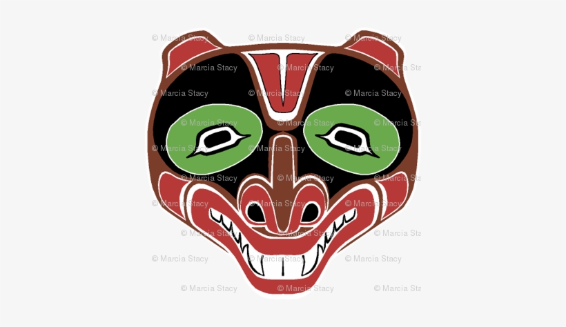 American Indian Bear Face - Native American Art Bear Face, transparent png #607472