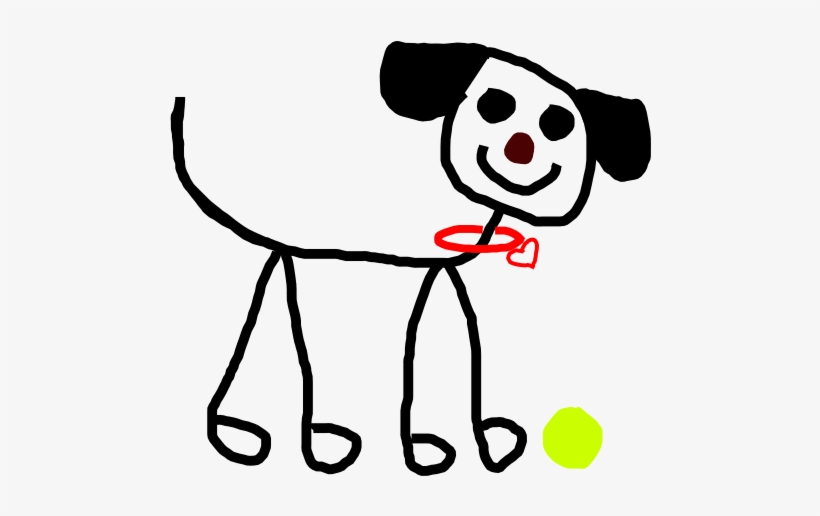 draw stick figure dog