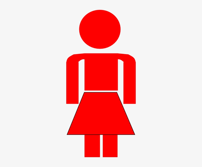 Red Lady Stick Figure Svg Clip Arts 282 X 599 Px, transparent png #607694