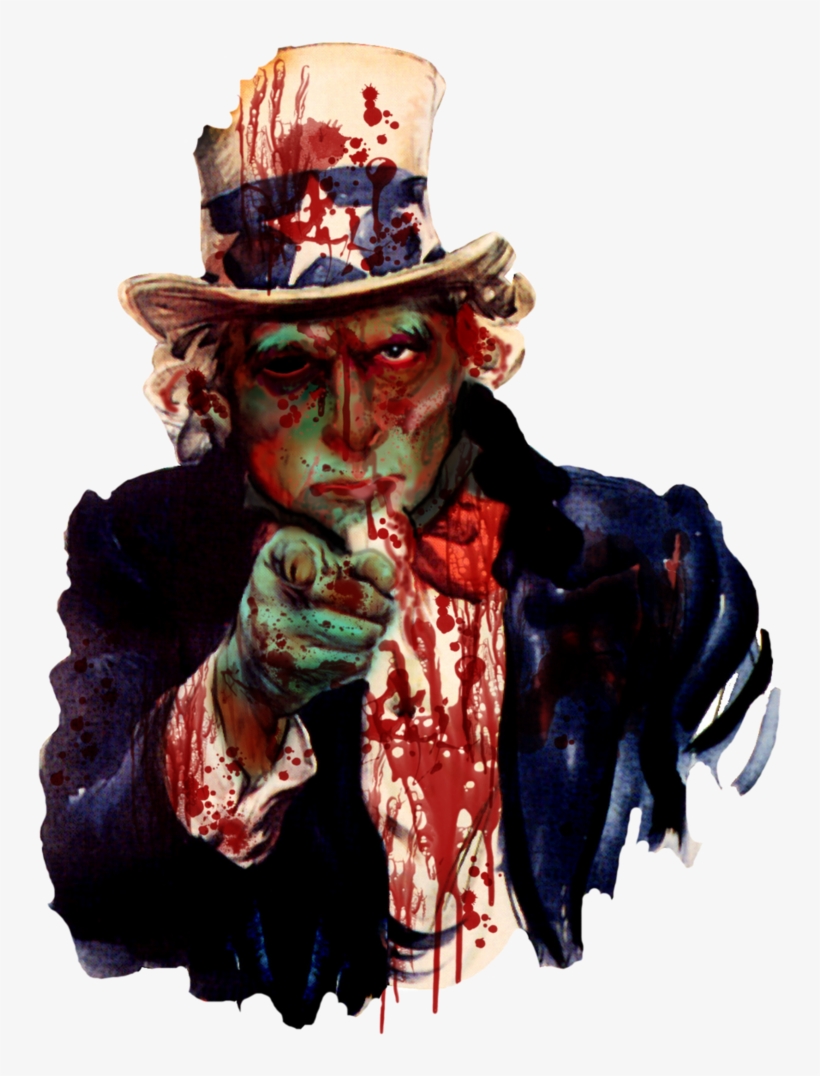In A Telephone Interview From Baghdad, New Iraq-syria - Uncle Sam Zombie Png, transparent png #607799