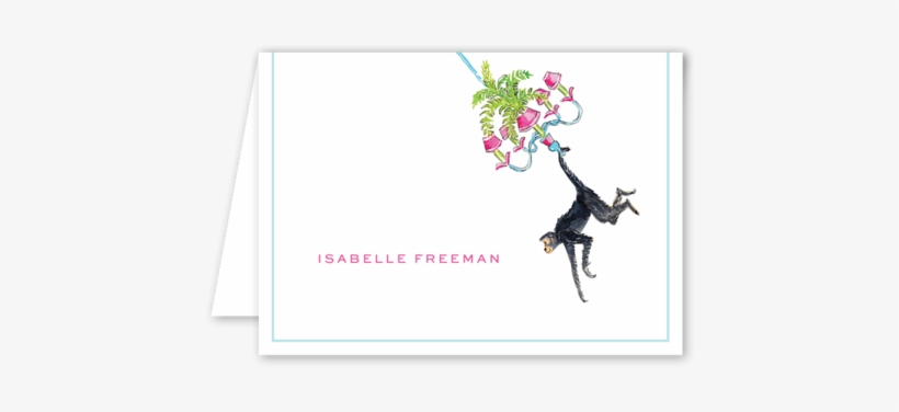 Palm Beach Monkeys Folded Notecard - Monkey, transparent png #608087