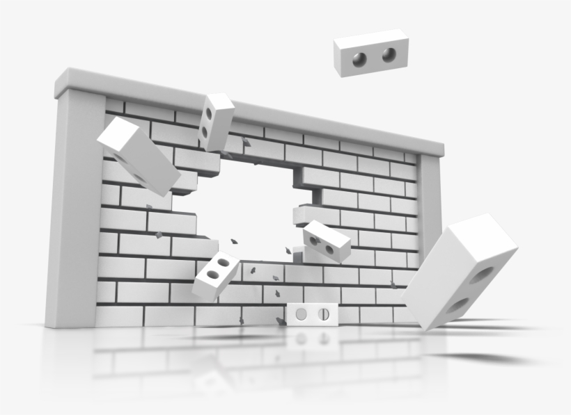 Broken Brick Wall Png For Kids - Portable Network Graphics, transparent png #608188