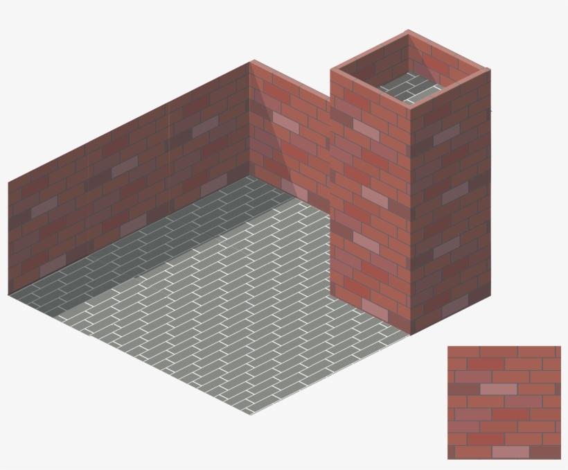 3d Clip Art Brick Wall Tile - Isometric Bricks, transparent png #608301