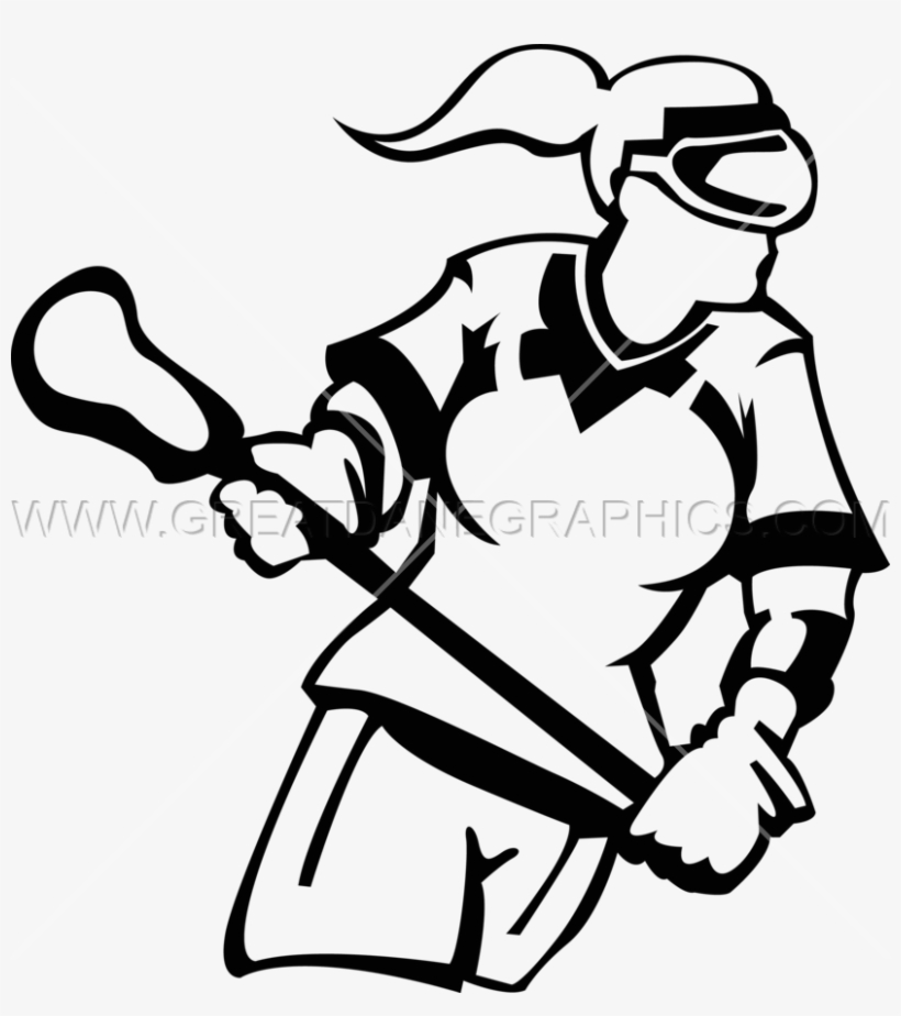Clipart Download Lacrosse Drawing Full Body - Female Lacrosse Player Vector Free, transparent png #608385