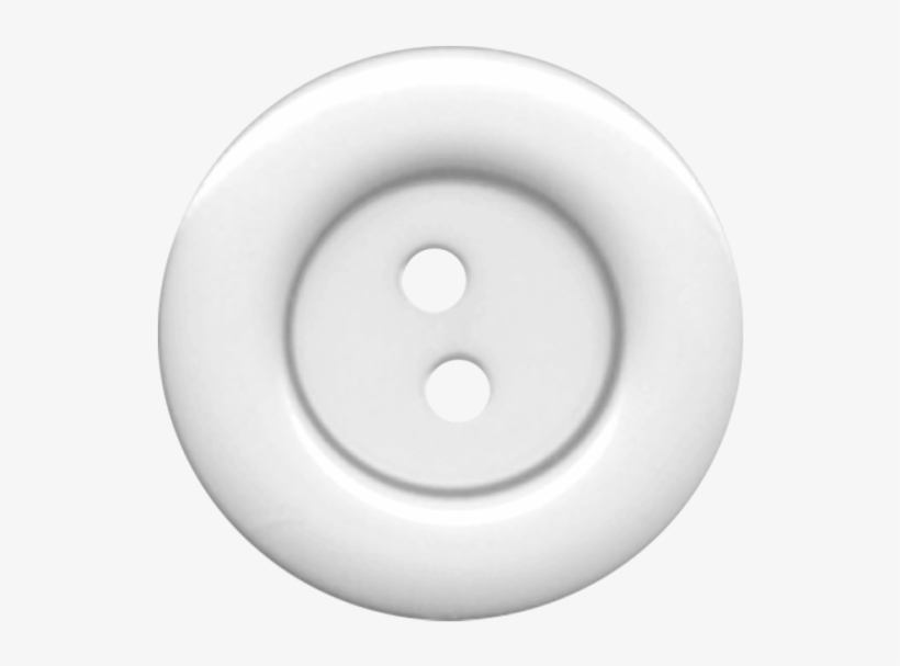White Cloth Button With 2 Hole Png Image - Button For Shirts Transparent Background, transparent png #608724