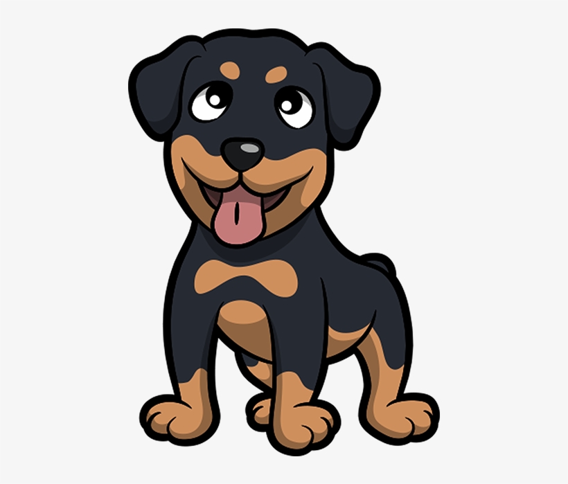 Rottweiler Emoji & Stickers Messages Sticker-1 - Cute Cartoon Rottweiler, transparent png #608829
