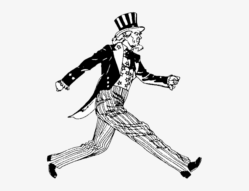 Uncle Sam Clipart Black And White - Original Uncle Sam Cartoon, transparent png #608849