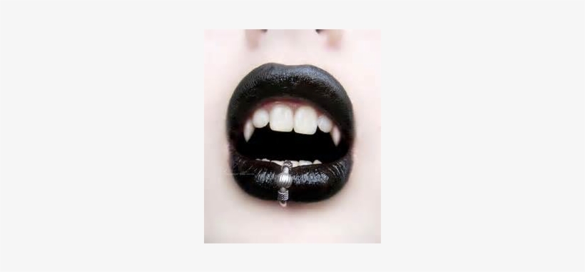 Bayou Witch Feature - Black Lipstick With Fangs, transparent png #609604