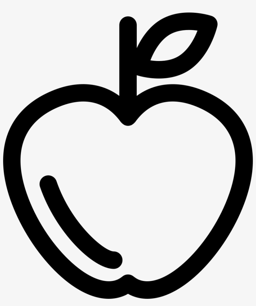 Apple Outline - - Maça Contorno Png, transparent png #609741