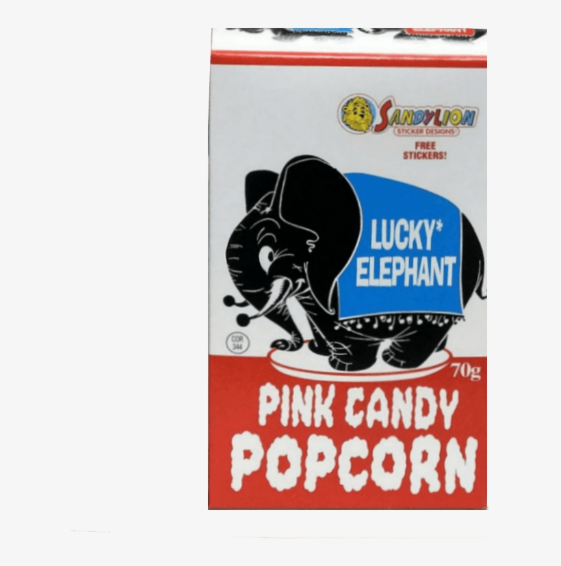Lucky Elephant Pink Candy Popcorn - Luck Elephant Pink Candy Popcorn, transparent png #6000352