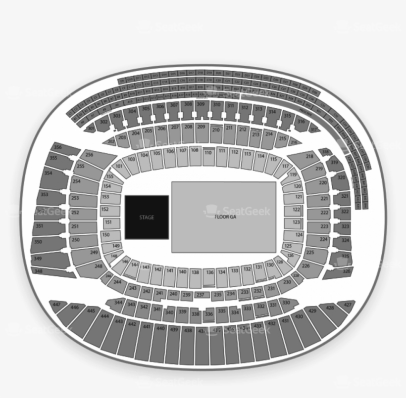 Soldier Field Seating Chart Concert Map Seatgeek With - Soldier Field, transparent png #6001982