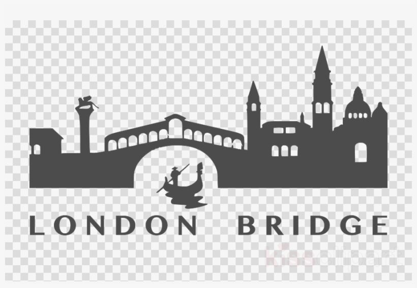London Clipart London Bridge Tower Bridge Clip Art - Rialto Bridge Silhouette, transparent png #6004643