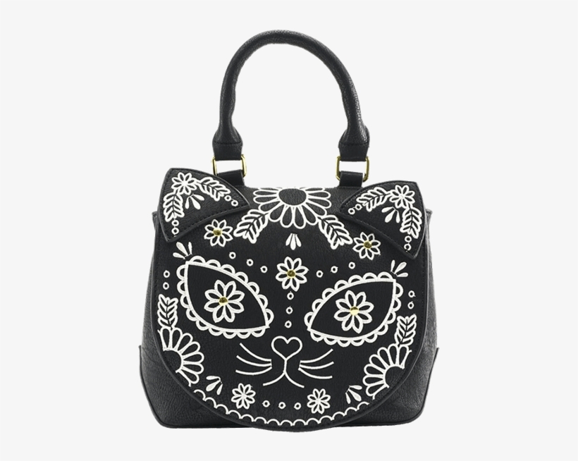 Loungefly Sugar Skull Cat Crossbody Bag, transparent png #6005824