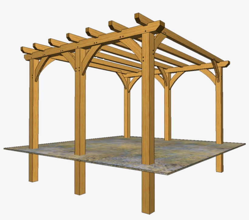 Oak Pergola 3d1 - Oak, transparent png #6006581