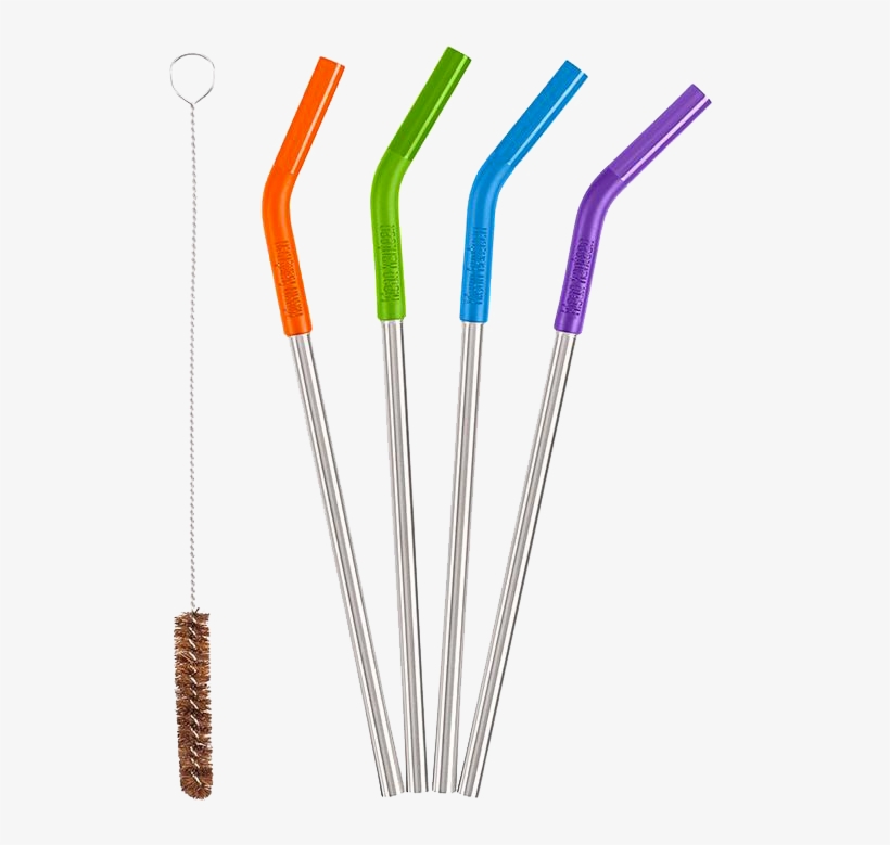 Klean Kanteen Straws 5 Piece Set - Klean Kanteen 5 Piece Stainless Steel Straw Set Black, transparent png #6009500