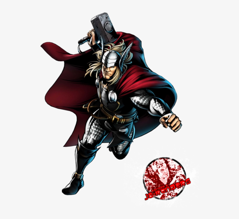 Thor Vector Png Black And White Download - Marvel Vs Capcom 3 Thor, transparent png #6011323