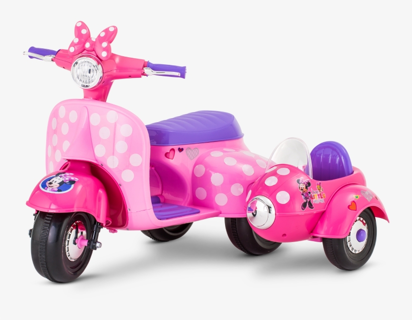 Disney Minnie Mouse Happy Helpers Scooter With Side-car, transparent png #6011528