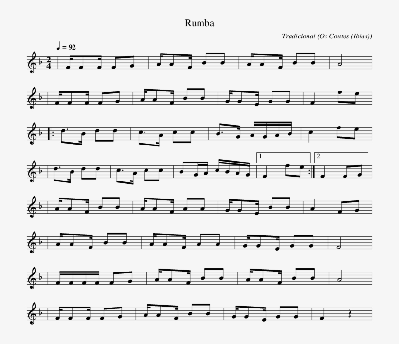 Listen To Rumba - Sheet Music, transparent png #6012032