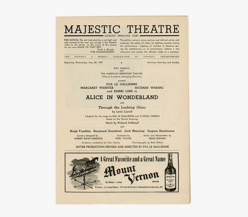 Majesticplaybill - June Havoc, transparent png #6012268