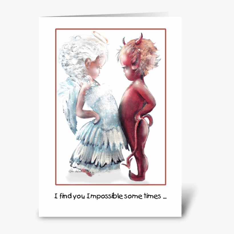 Devil, Cute Greeting Card - Greeting Card, transparent png #6012680