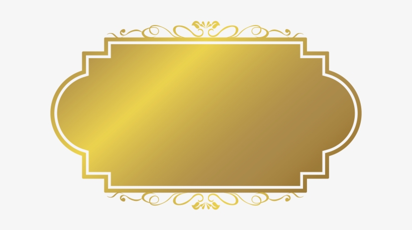 Golden Frame - Graphic Design, transparent png #6013123