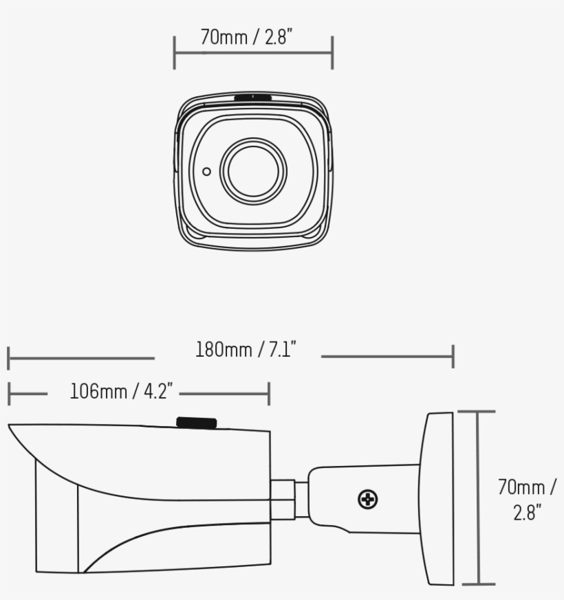 Ultrahd 4k Image Sensor Delivers 4x The Detail Of 1080p1 - Dahua Hac-hfw2401e 4mp Hdcvi Wdr Ir Bullet Camera 3.6mm, transparent png #6014877