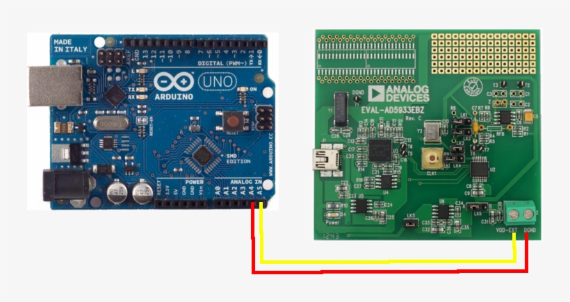 Try Connect I2c Eval-ad5933ebz - Arduino Ir Remote Control Relay, transparent png #6014921