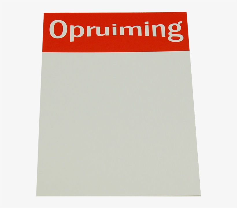 Price Card, Clearance Sale, Cardboard, 8x6cm, Red - Prijskaart Opruiming - R O O D - 8x12 Cm, transparent png #6016083