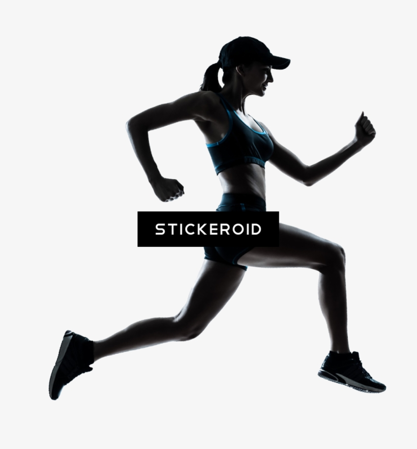 Running Woman Man - Transparent Runner Silhouette, transparent png #6016646