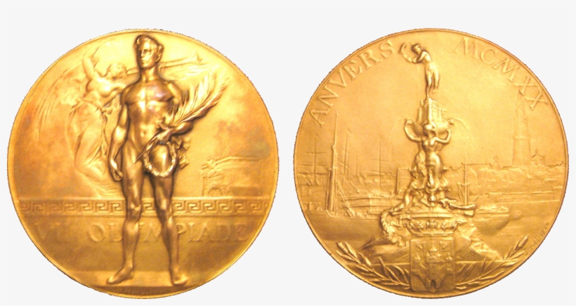 1920 Antwerp Gold, Silver, Bronze Medals, transparent png #6017288