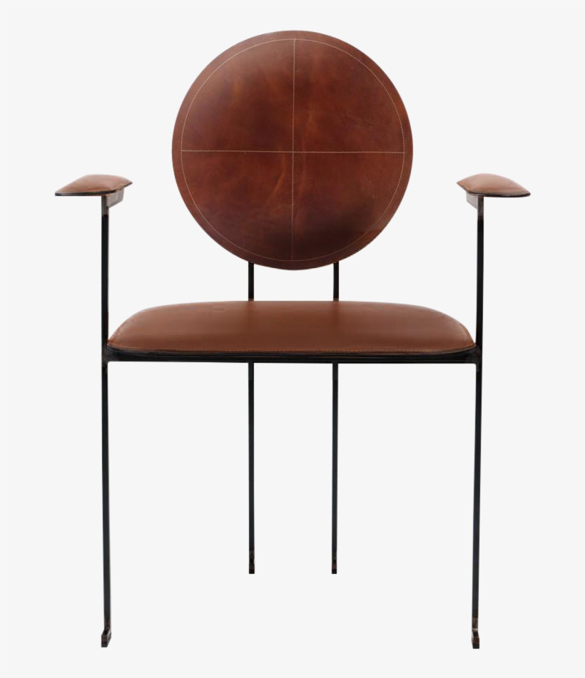 This Stunning Leather And Steel Chair Has Been Reupholstered - Furniture, transparent png #6017823