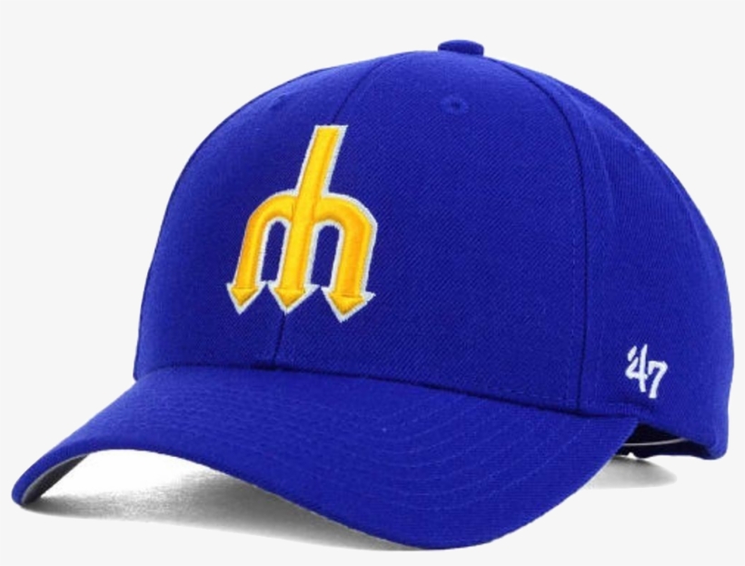 Seattle Mariners '47 - New Era Seattle Mariners Coop 39thirty Cap - Blue S/m, transparent png #6018301