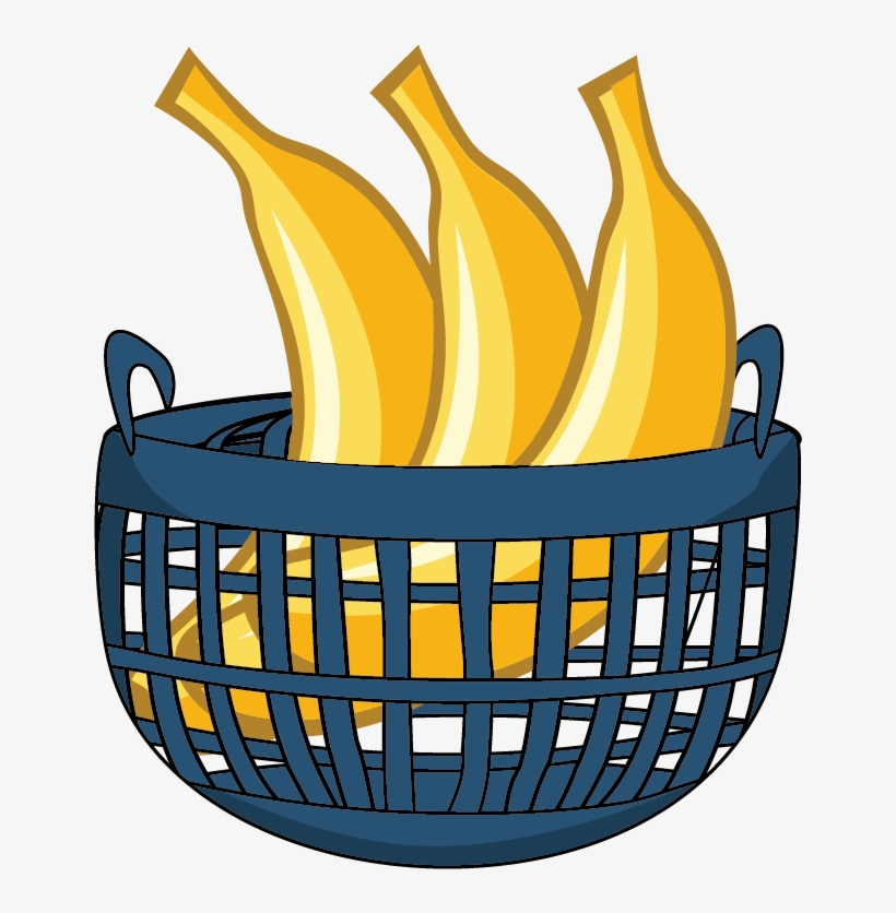 Png Freeuse Bananas Clipart Basket - Basket Of Bananas Clipart, transparent png #6018840