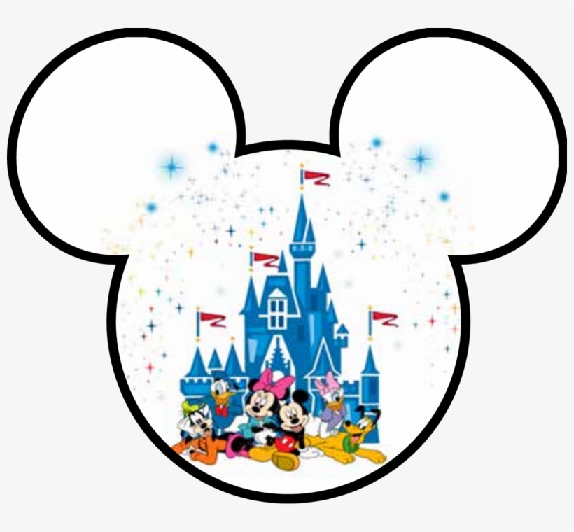 Disney Family Trip 2019 Mickey Head Silhouette Outline - Disney Magic Kingdom, transparent png #6020972