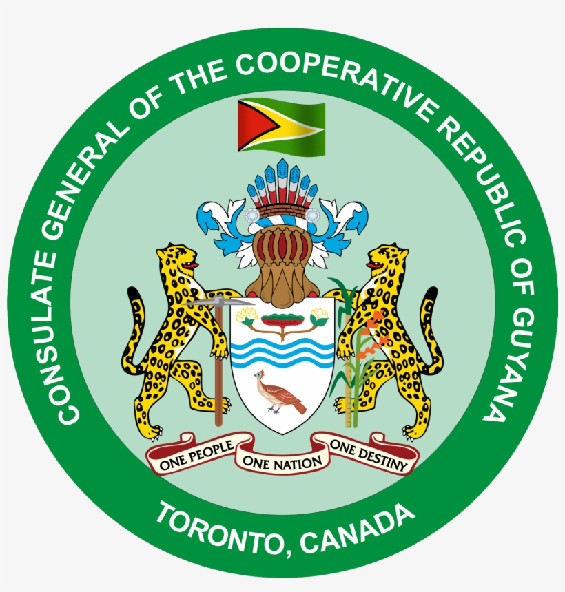 Guyana Consulate - Guyana Coat Of Arms Rectangle Magnet, transparent png #6021555
