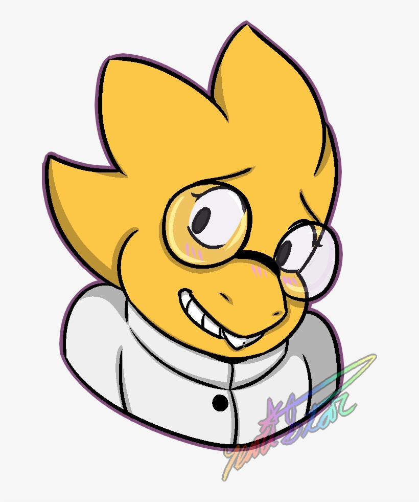 Shy Alphys Sticker - Cartoon, transparent png #6022127