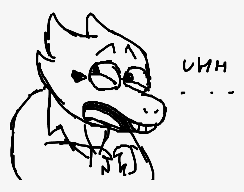 Alphys - Line Art, transparent png #6023092