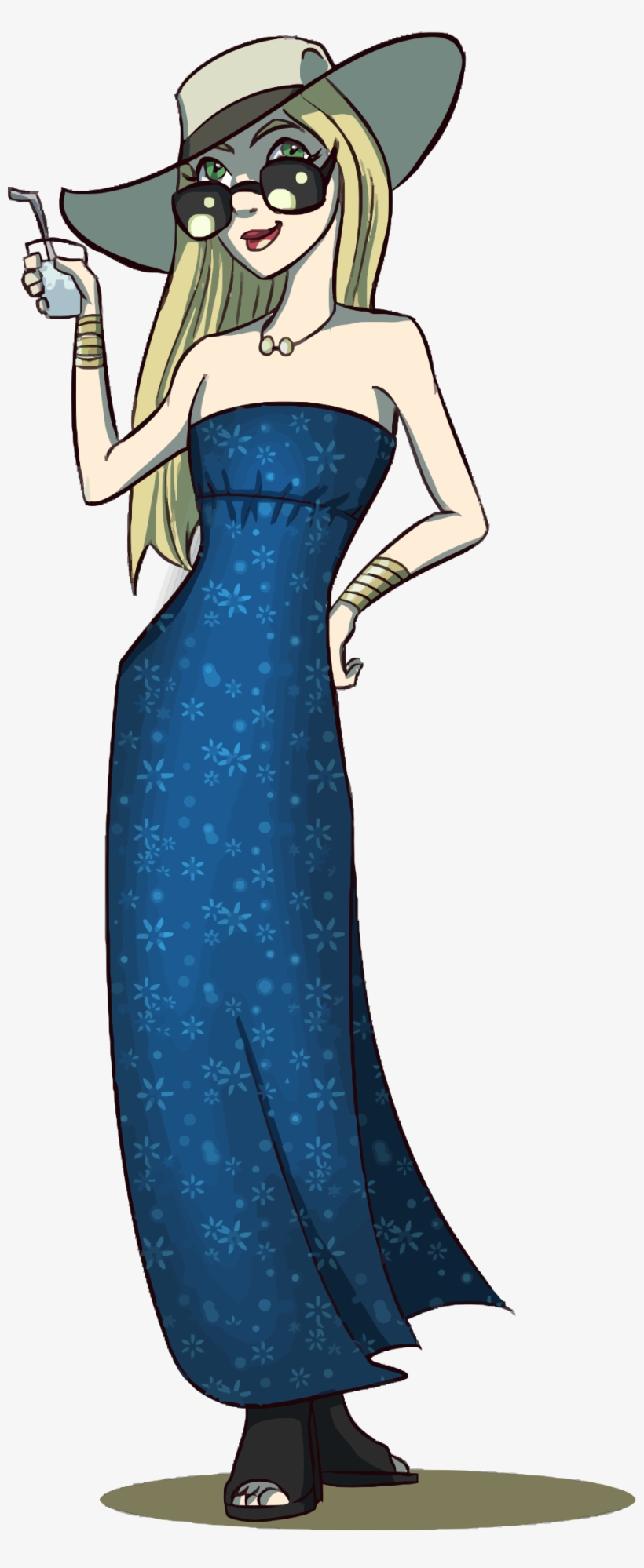 This Free Icons Png Design Of Lady With A Drink, transparent png #6023863